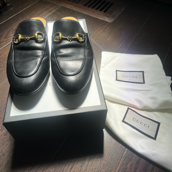 Size 35 Gucci Princetown leather slippers - Picture 1 of 4